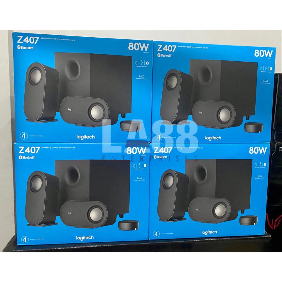 Logitech Z407 Bluetooth Computer Speakers with Subwoofer and Wireless  Control Dial