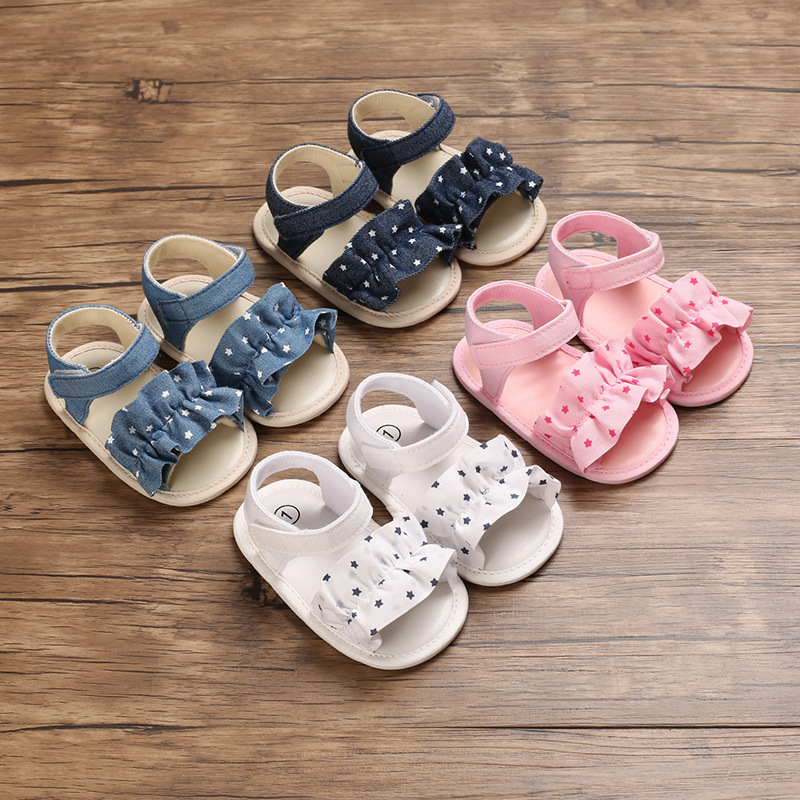 Baby Sandals New Soft 0 6 12 Months Toddler Shoes Stars Lovely Baby Girls Shoes Pink 12CM Shopee Philippines