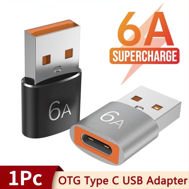 6A Type C Female To USB 3.0 Male OTG Adapter Cable Converter Fast ...