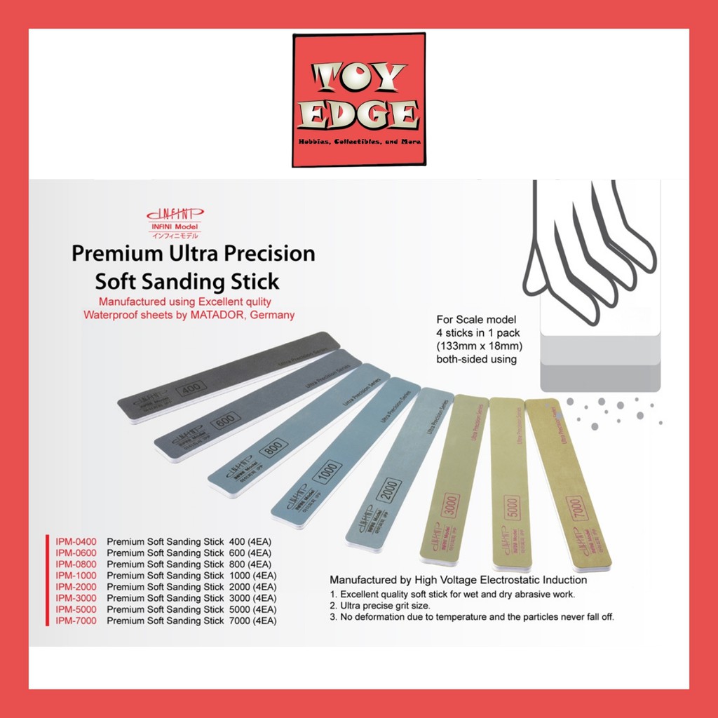INFINI Model PREMIUM Softback Sanding Stick "IPM/ MATADOR" Series