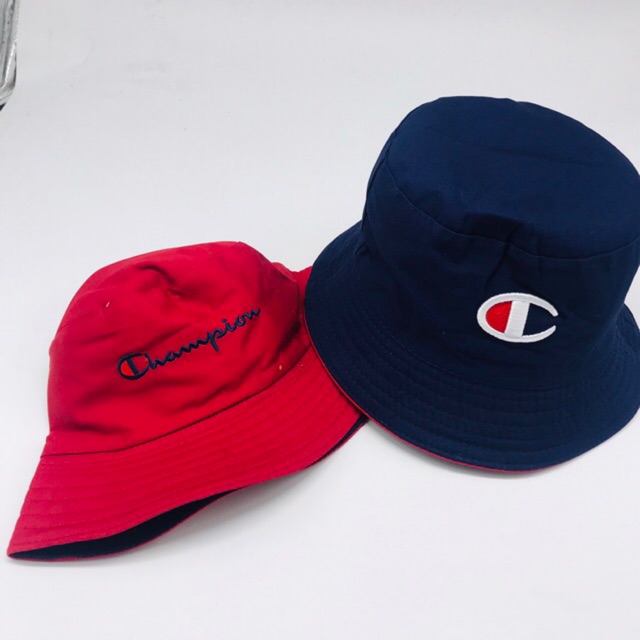 Red champion bucket store hat