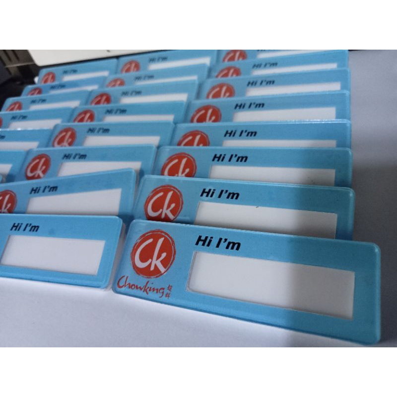 50 PCS CHOWKING INSERTABLE GENERIC NAMEPLATE PIN TYPE | Shopee Philippines