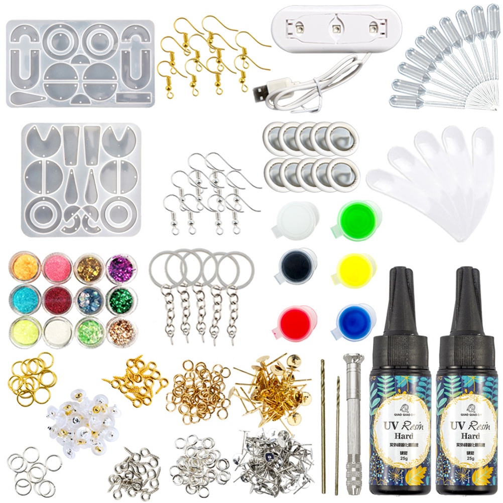 UV Resin Kit with Light DIY Earrings Keychain Making Mold Art Jewelry making Resin Set for Beginners Shopee Philippines