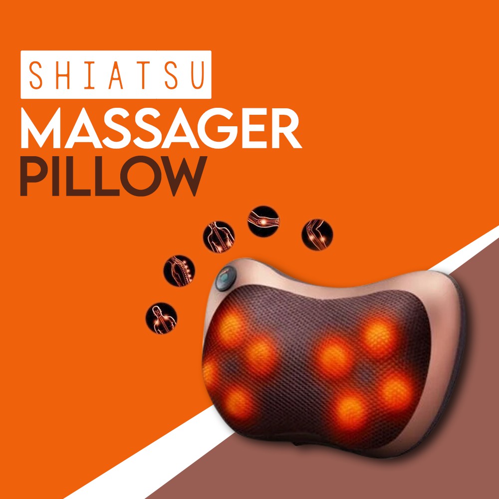 Multifunction Car and Home Electric Shiatsu Massage Pillow Therapy