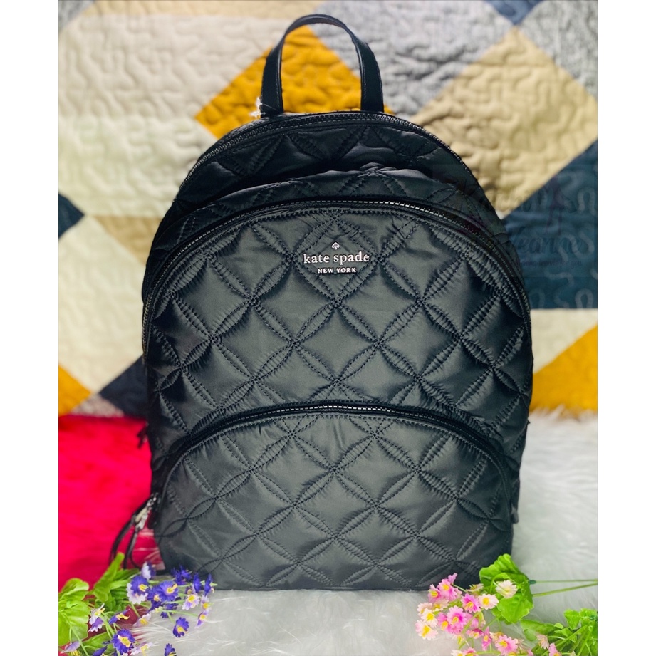 Karissa Nylon Quilted Large Backpack Shopee Philippines