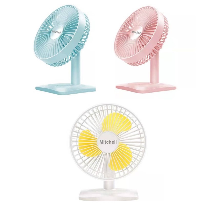 Mitchell N11 Rechargeable 3 Speeds Adjustment Usb Charging Desktop Fan ...