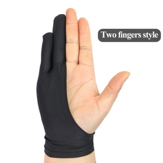 1pc Black 2 Fingers Anti-fouling Gloves Anti Touch Hand Drawing