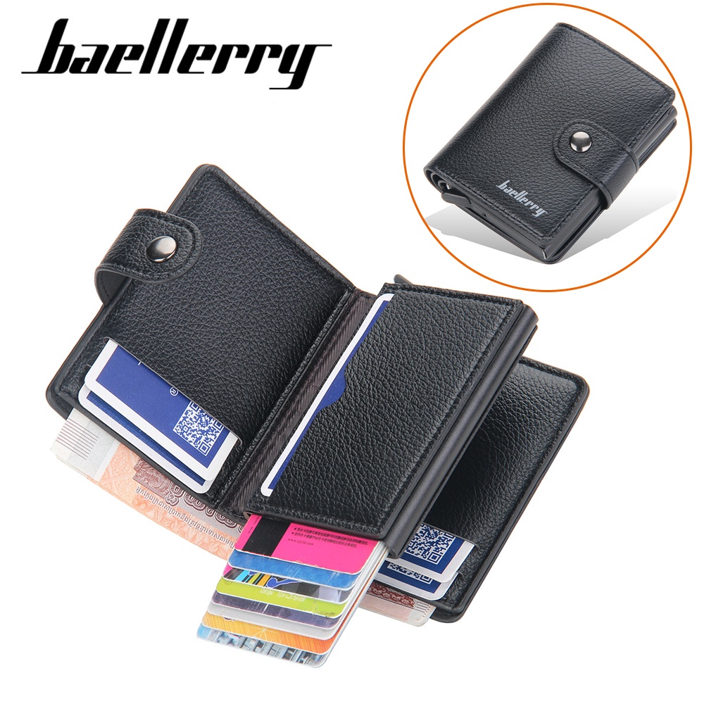 Baellerry RFID Men's Card Holder Aluminum Card Case Theft