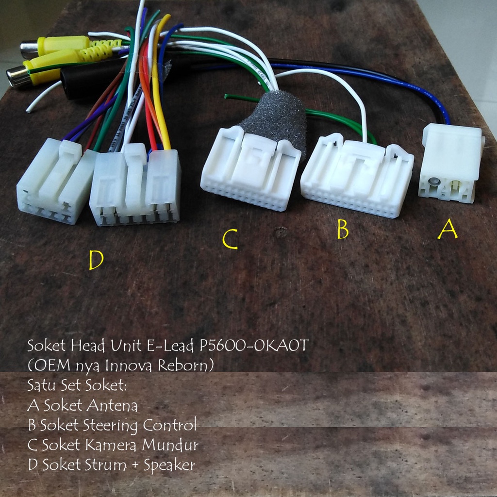 A Complete Set Of Sockets For Head Unit OEM Toyota Innova Reborn V Q: E ...