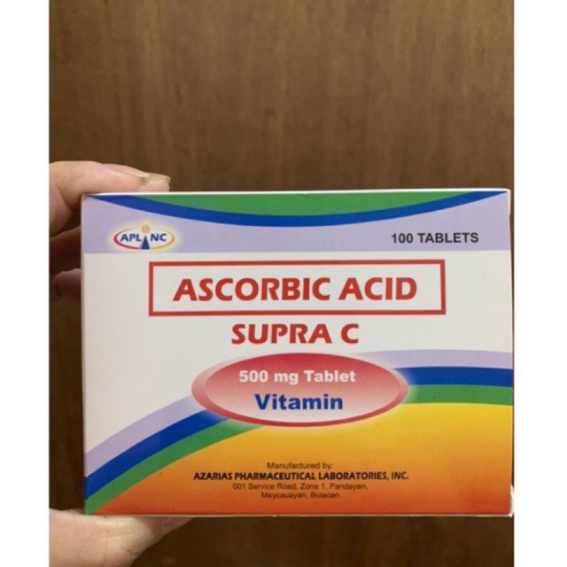 ASCORBIC ACID SUPRA C 500mg VITAMIN C100 TABLETS Shopee Philippines