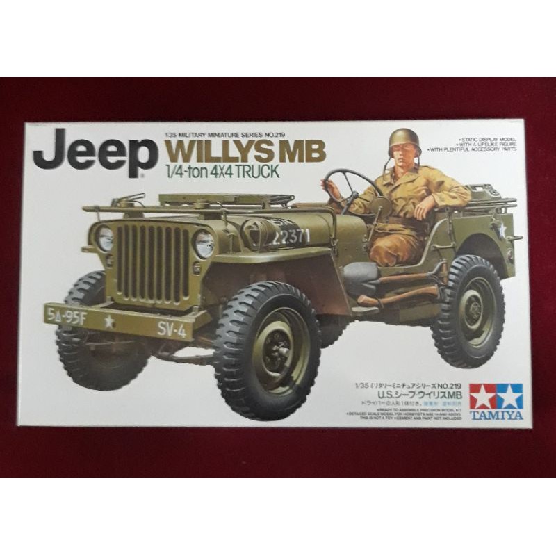 Tamiya Hobby Model Kit 1:35 scale Jeep Willys MB 1/4 Ton 4x4 Truck ...