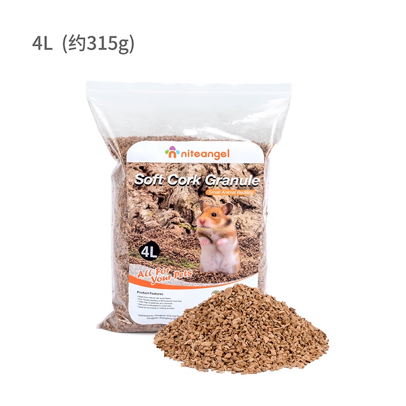 Niteangel Premium Coco Peat, Coco Coir, Cork Granules, Forest Moss Natural Bedding for Hamster
