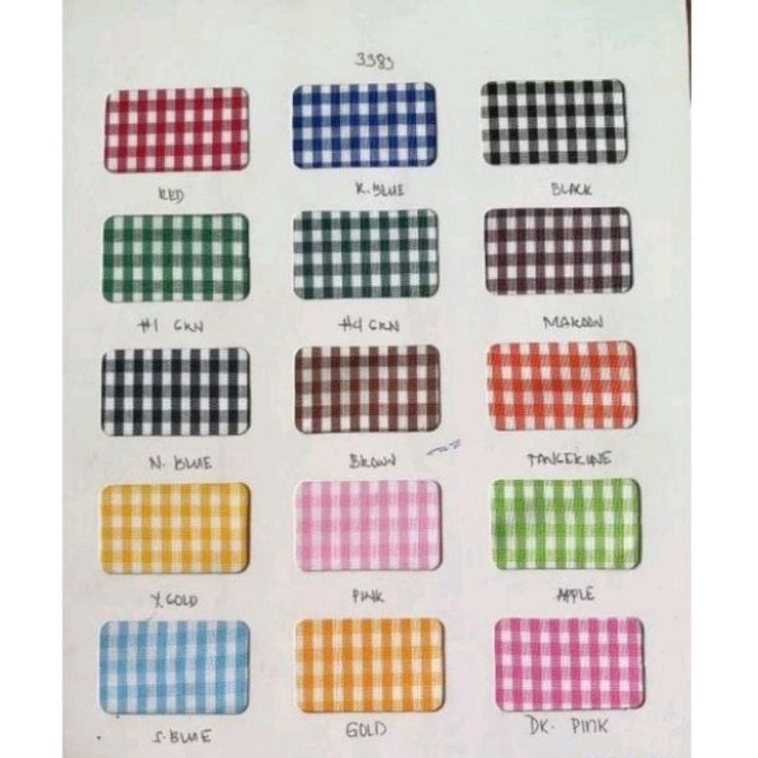 SCHOOL UNIFORM FABRICS. Sold per roll. (3383 size of checkered