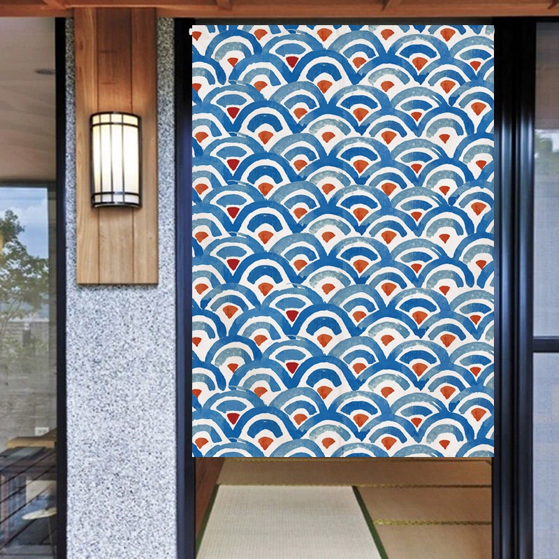 Japanese outlet Door Curtain, Japanese Kitchen Noren Curtain, Japanese Wall Art Ikat Fabric, Japanese Décor Room Divider, Wall Hanging Tapestry