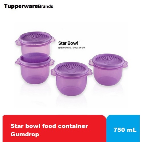 TUPPERWARE STAR BOWL FOOD CONTAINER with Perfect Seal 750mL | Shopee ...