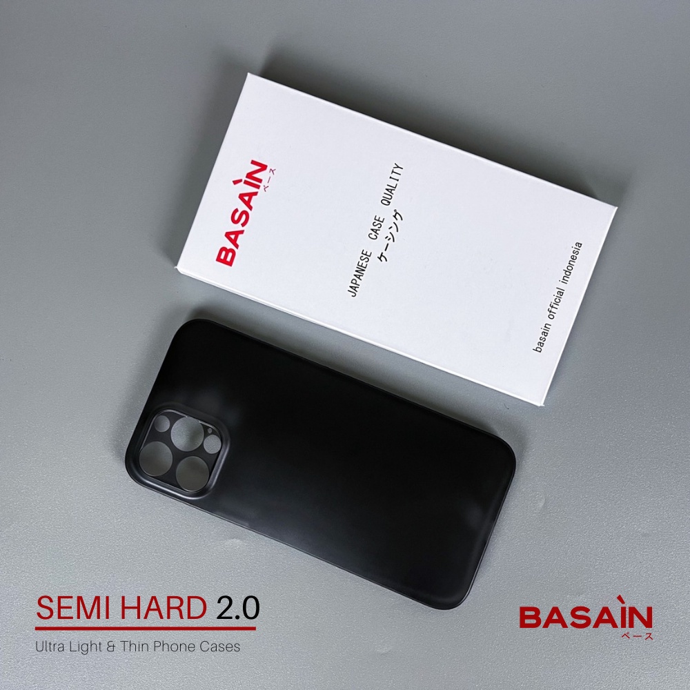 Iphone 12 Pro Semi Hard 2.0 BASAIN Original Case - Black Mate | Shopee ...