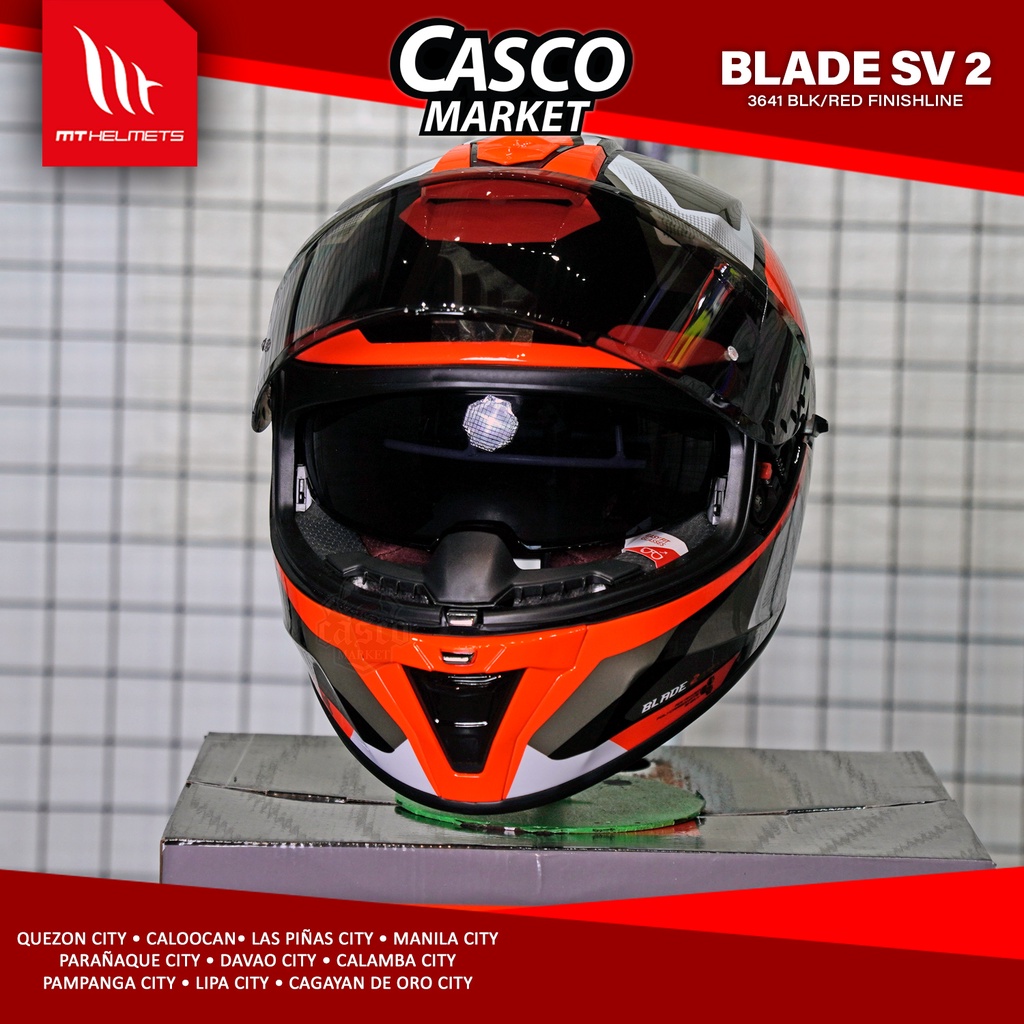 MT HE BLADE2 SV FINISHLINE FULL FACE DUAL VISOR MOTORCYCLE HELMET