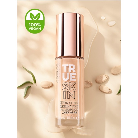 Catrice True Skin Hydrating Liquid Foundation 4 Colors Hyaluronic Acid