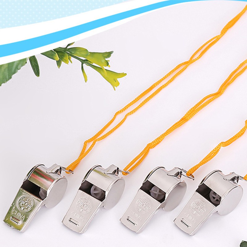 24pcs Referee Whistles Metal Noise Makers Cheerleaders Cheering Props