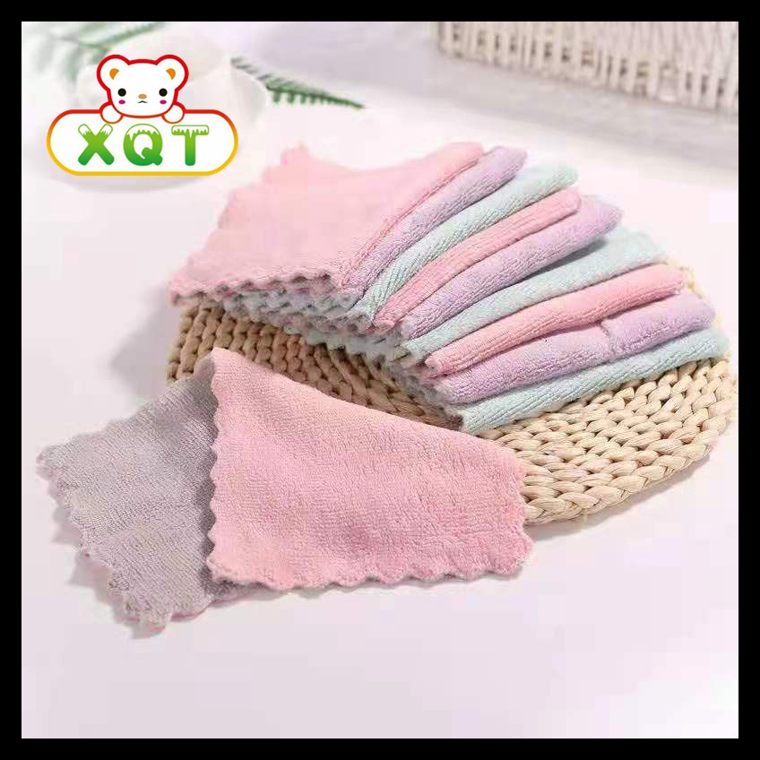 Kitchen Nonoily Dishwashing Cloth Doublelayer Thickened Cleaning