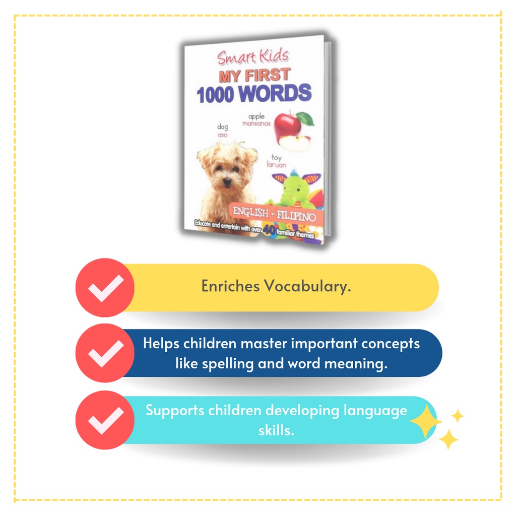 Smart Kids - My First 1000 Words (English - Filipino) | Shopee Philippines