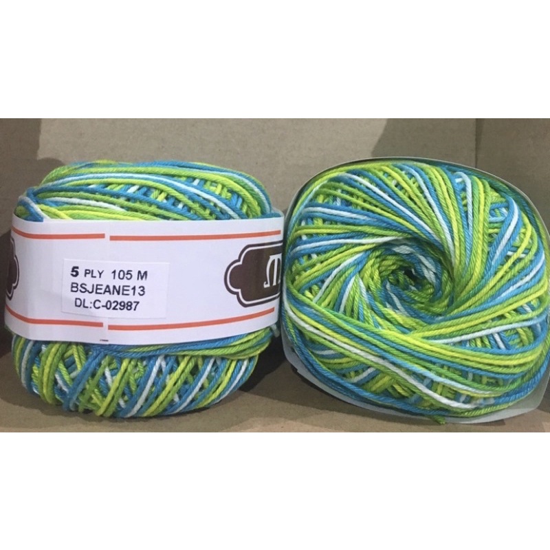 5ply Monaco MultiCOLORed Mercerized Cotton (sold per ball) | Shopee ...