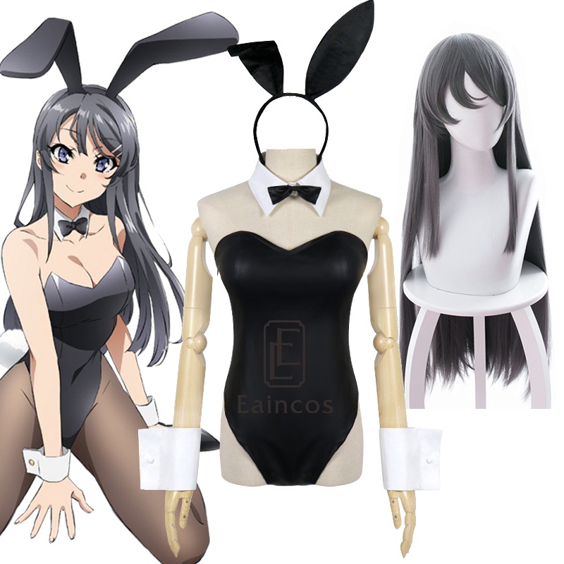 Anime Rascal Does Not Dream Of Bunny Girl Sakurajima Mai Cosplay Costume Women Black Sexy 7966