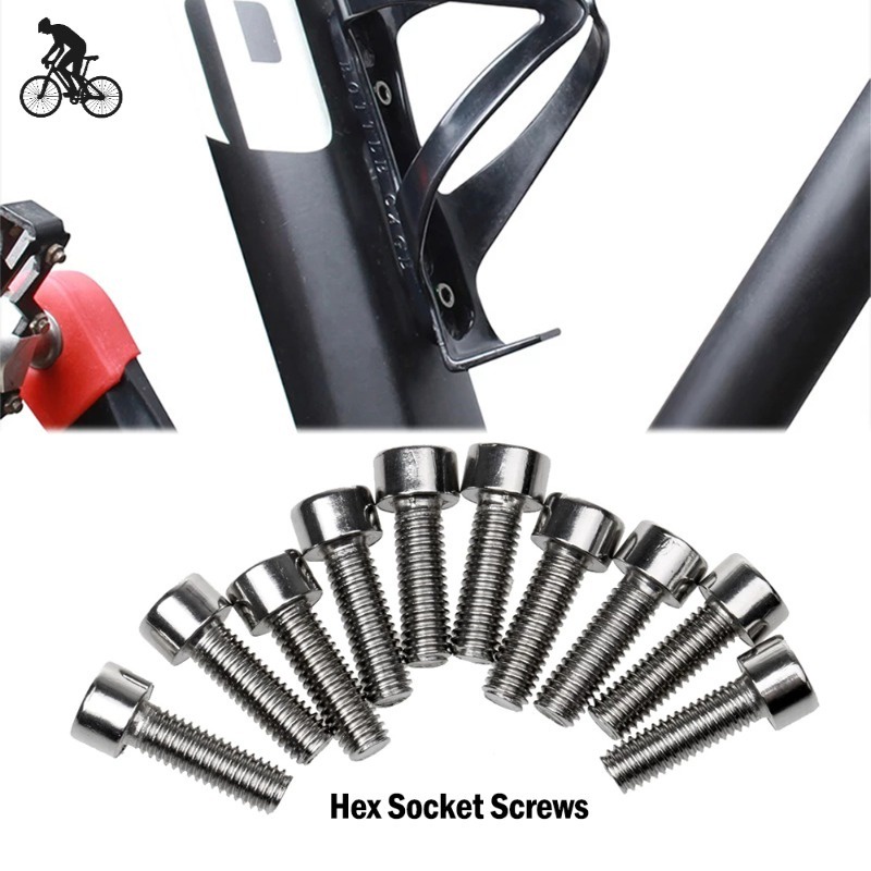 10Pcs Stainless Bike Bottle Cage Screws Water Bottle Holder Screws M5