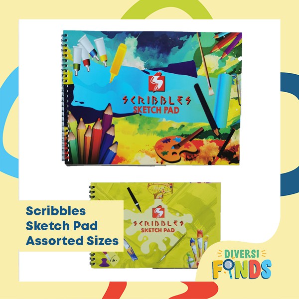 Scribbles Sketch Pad or Drawing Pad - 6 x 9 or 9 x 12 inches - 20sheets ...