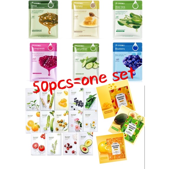 Korean face Mask（50pcs one oredr) 100 AUTHENTIC Korean Style Face MASK