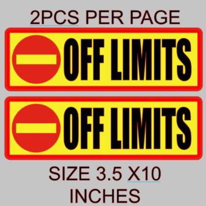 OFF LIMITS PRINT AND CUT DECALS | Shopee Philippines