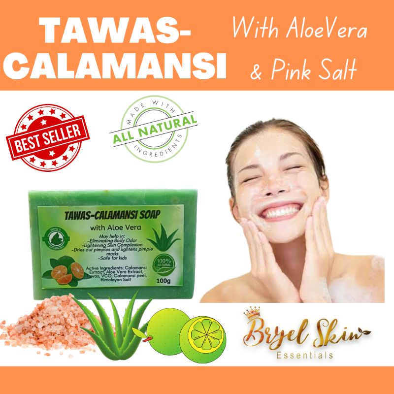 TAWAS CALAMANSI SOAP WHITENING ANTI PIMPLES ANTI BODY ODOR BY BRYEL