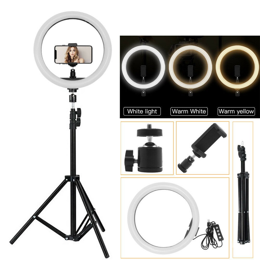 RingLight Photo Studio Light 26CM /10 ininches Selfie LED With Tripod Stand  and Phone Holder