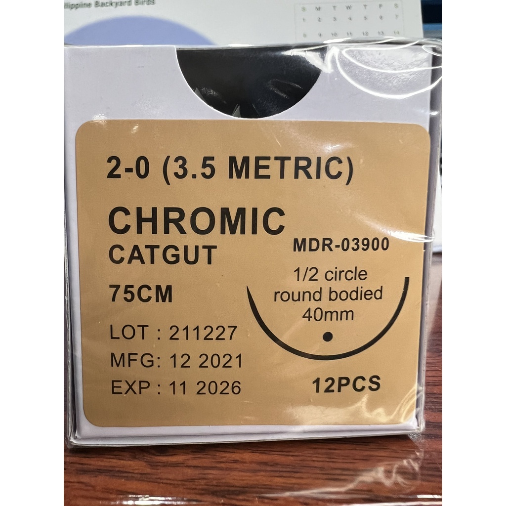 Chromic Catgut Absorbable Suture 0 1.0 2.0 3.0 4.0 Round and Cutting 12 ...