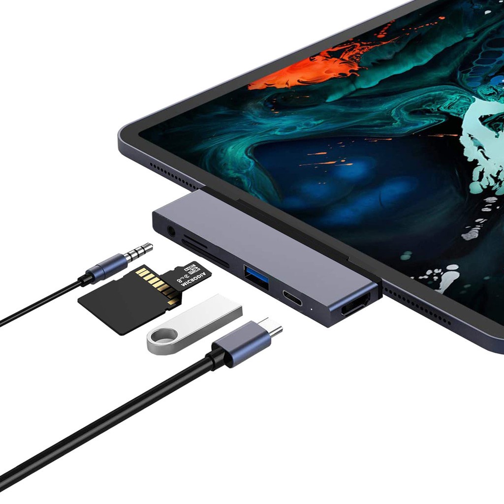 USB C Hub for iPad air6 2024 air 4 / ipad Pro 11 2020 / 12.9 2019/2018 ...