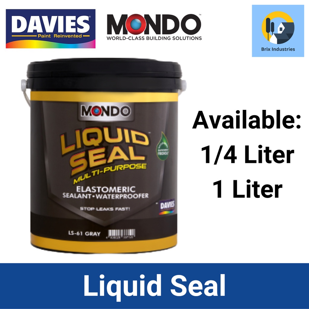 Mondo Liquid Seal Elastomeric Sealant Waterproofer Stop Leaks Fast 1/4L