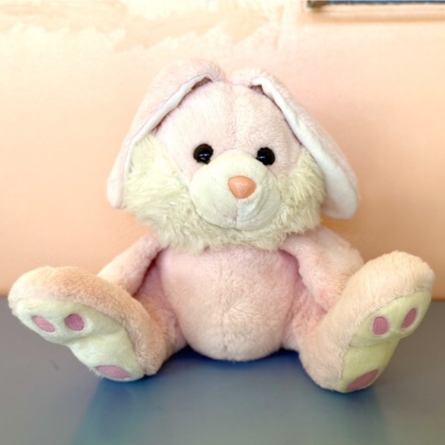 Long-Eared Rabbit Doll Light Pink/Large Size 14 Inches Warm Hug Thick ...