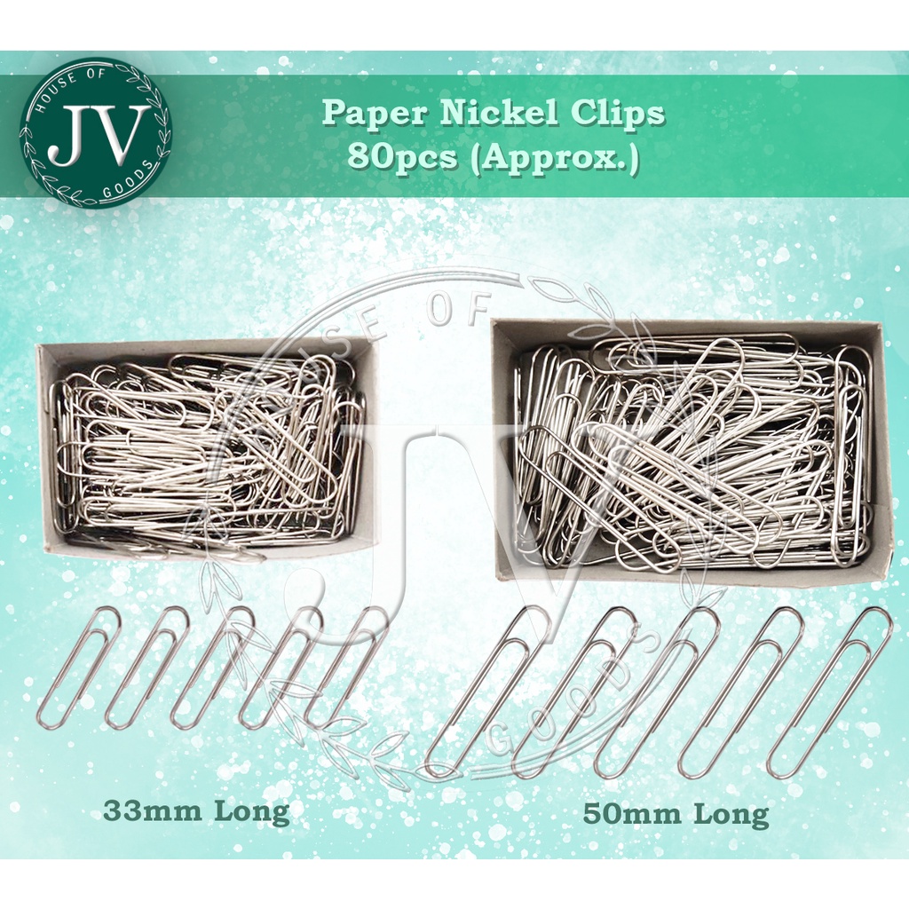 School Smart Nickel Coated Jumbo Paper Clip, 2 Inches, Silver, Pack Of 100