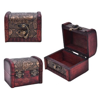 Retro Treasure Chest Vintage Wooden Storage Box Antique Style Jewelry  Organizer for Jewelry Box Trinket Box Big