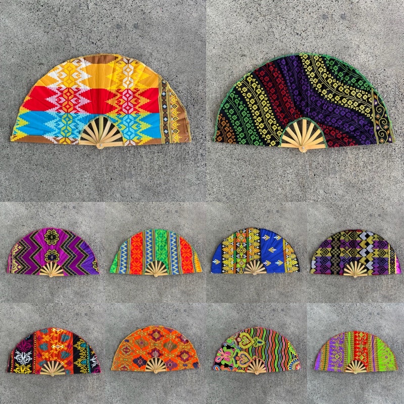 Batik Hand Fan Pamaypay Souvenir Big / Davao Hand Fans Wholesale