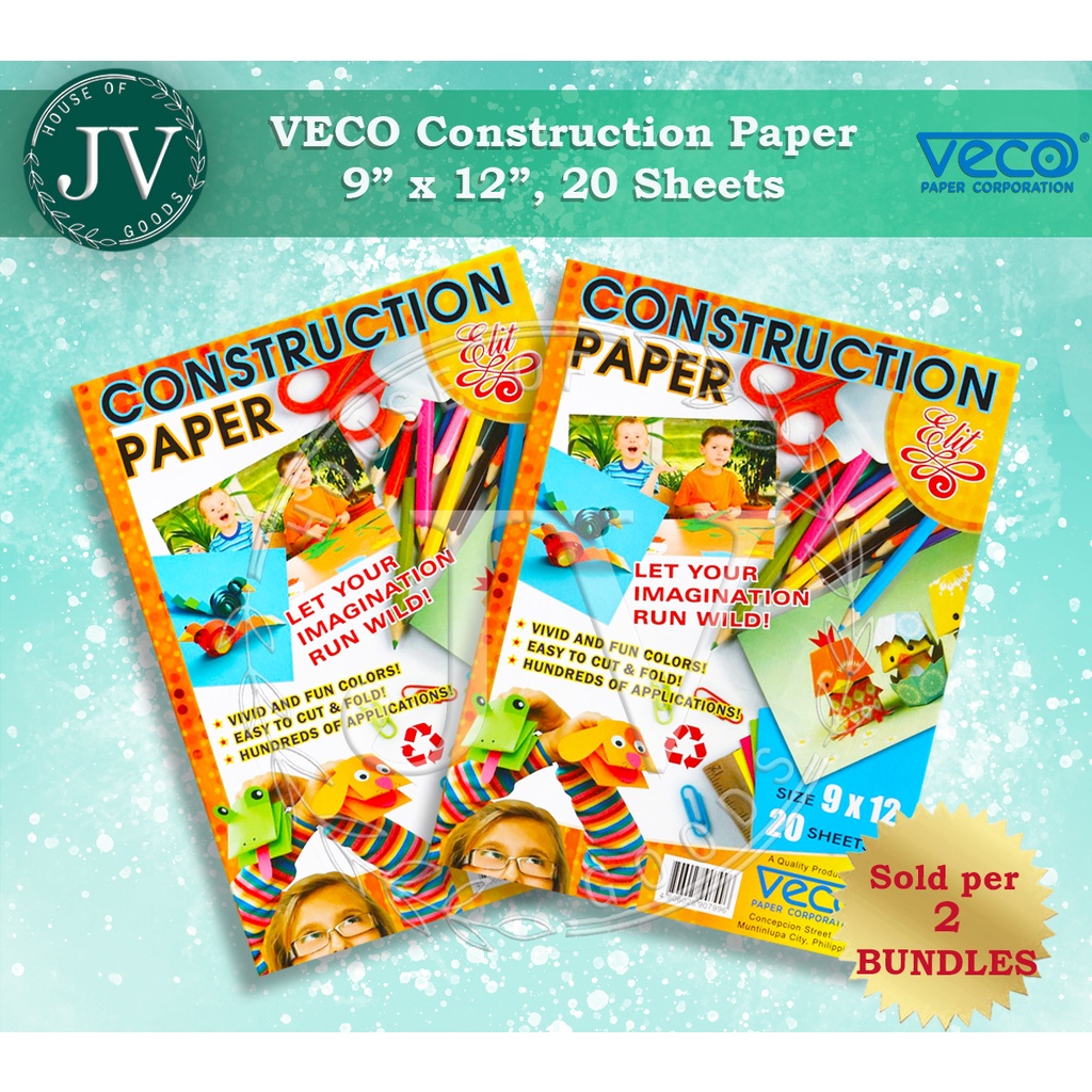 2sets Construction Paper Asstd colors 40sheets 9x12 | Shopee Philippines