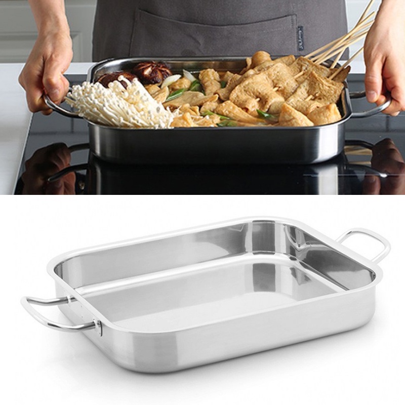 Multi-Function Home & Camping 3PLY Stainless Steel Square Oven Pan /BBQ ...