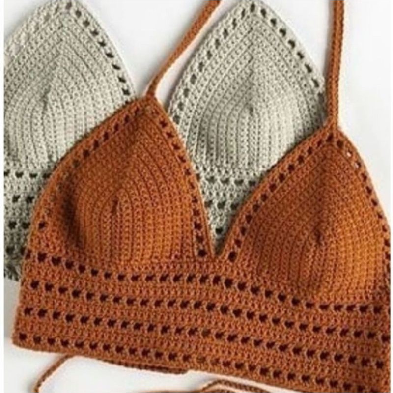 Crochet Bralette Top, PM FOR CHOOSING COLORS, Crochet by shrn