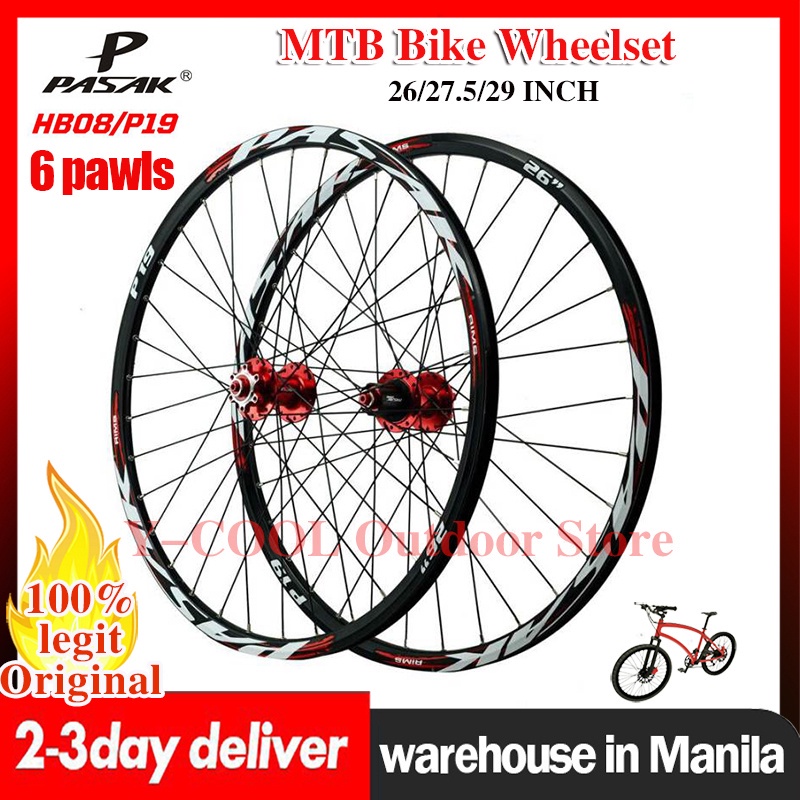 Pasak 2PC MTB Wheelset 26er 27.5er 29er Disc Brake Wheel Set 32 Holes 5 sealed bearing wheels 8 12