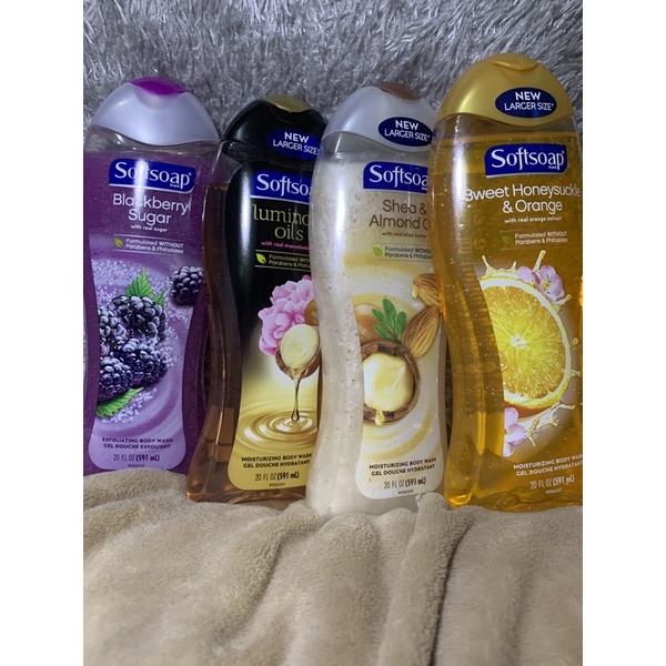 SOFTSOAP BRAND BODY WASH NEW LARGER SIZE 20 FL OZ 591ml 100 US BOUGHT