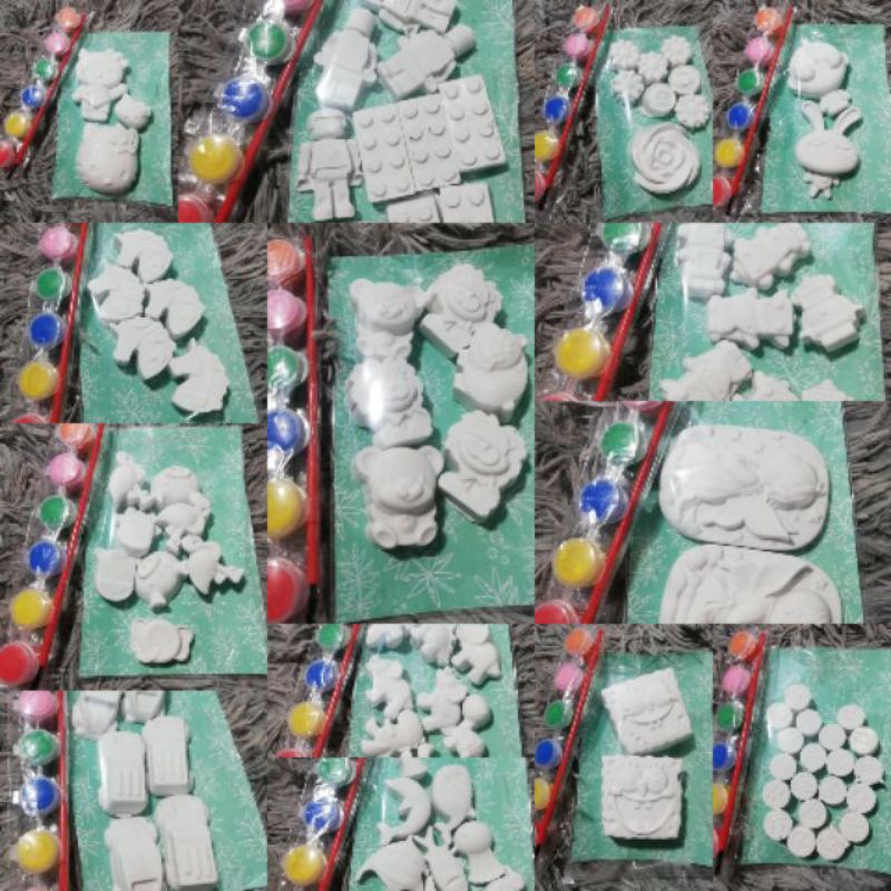 Plaster Painting Kit with 6 colors paint Shopee Philippines