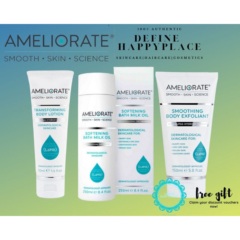 Ameliorate Transforming Body LotionBody ExfoliantMilk Bath OilScalp
