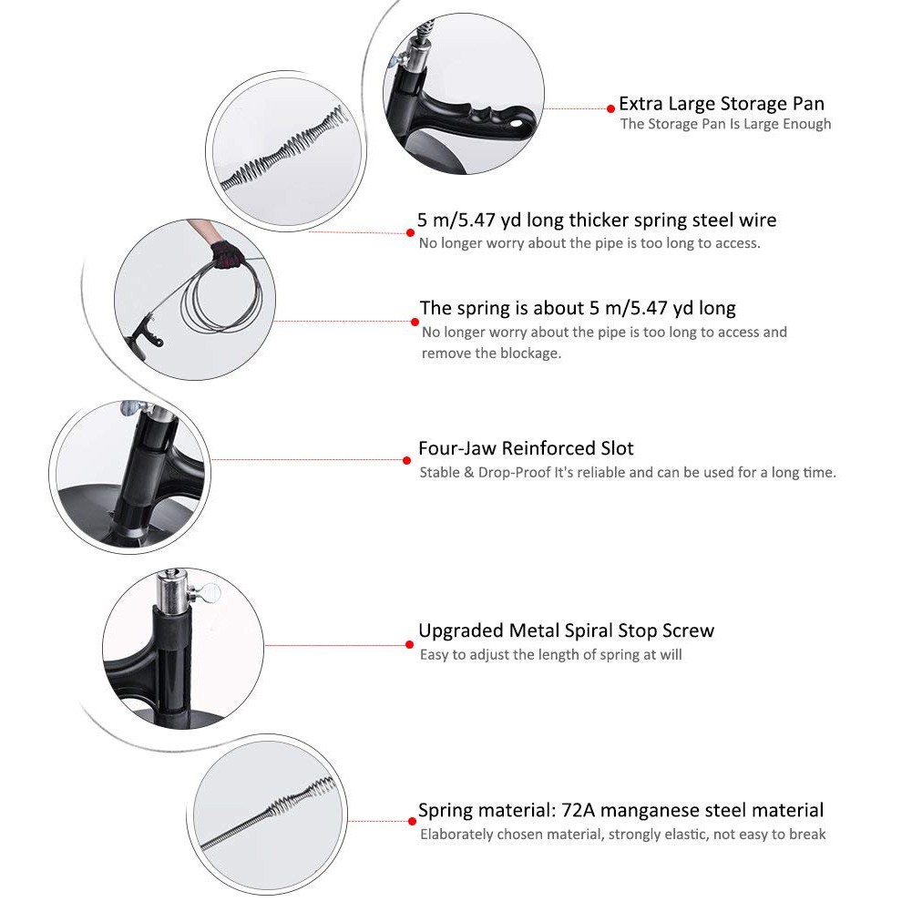Home Pipe HandOperated Drain Auger Multiple Specification Manual