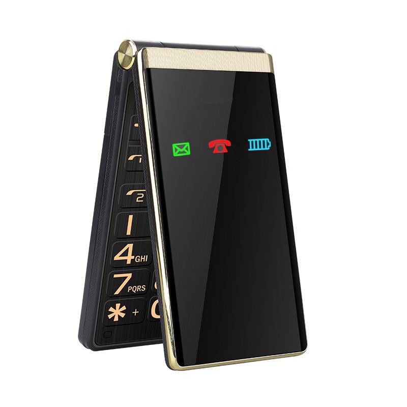 YEEMI M2+ 4G LTE Flip Mobile Phone With 2.84 inch Double Screen Big ...