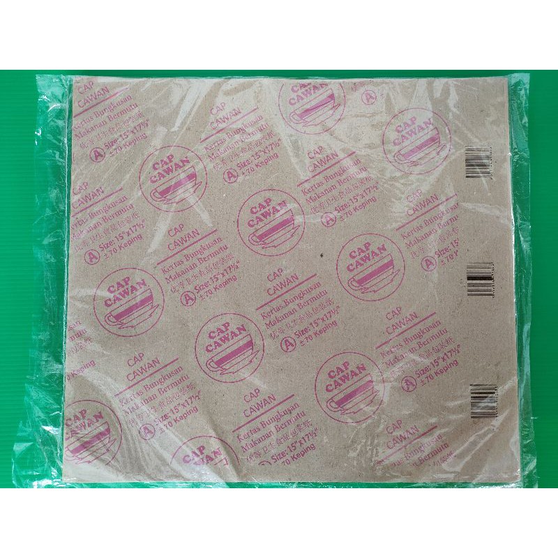 Cap CAWAN Hawker Brown PAPER Wrap / Rice Wrapping PAPER / Nasi Lemak ...